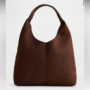 GAP Faux Suede Handbag in Chocolate Cake